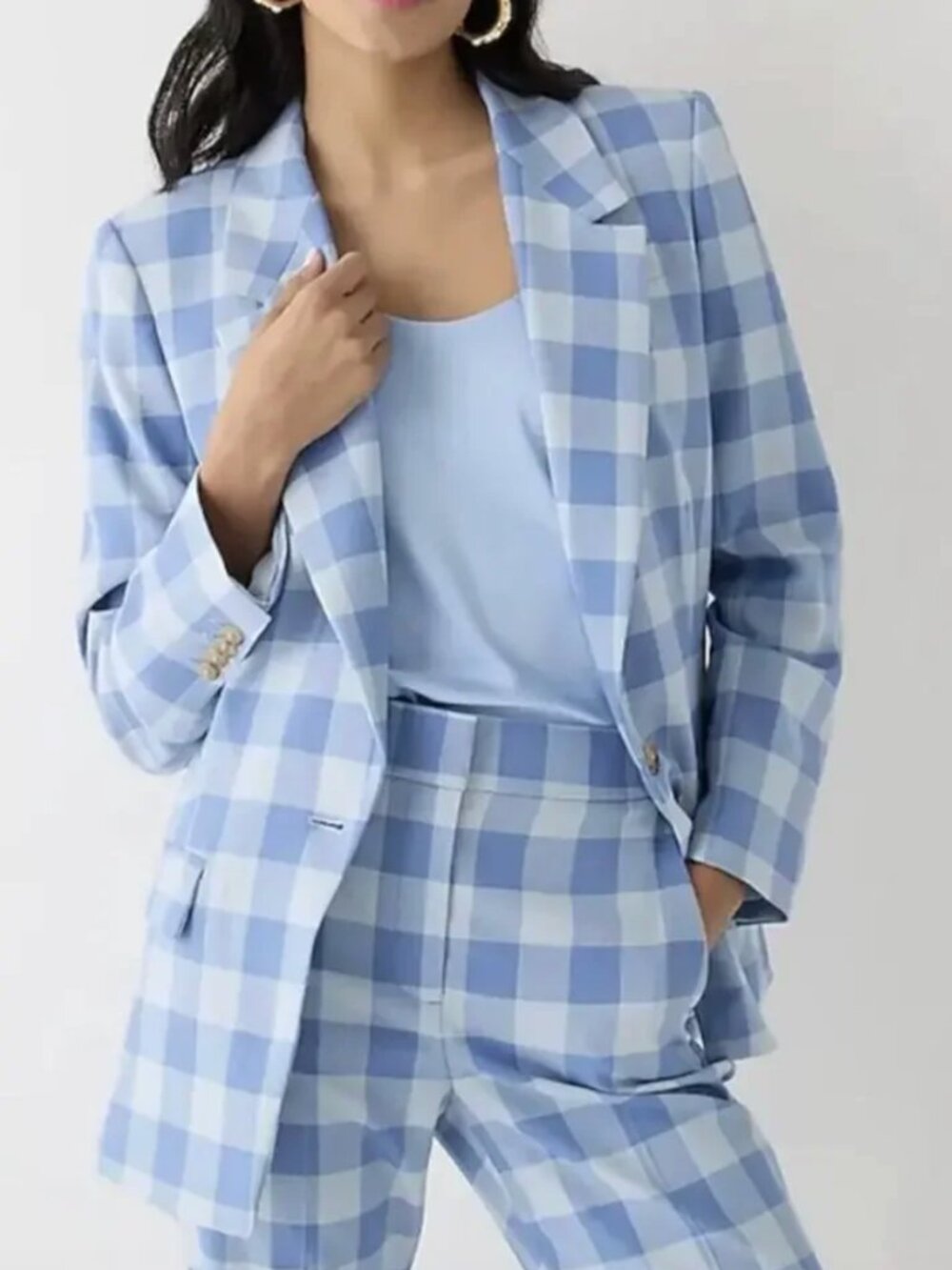 J. Crew Willa blazer in Gingham Plaid Checked  Italian City Wool Jacket 16 - Picture 3 of 7